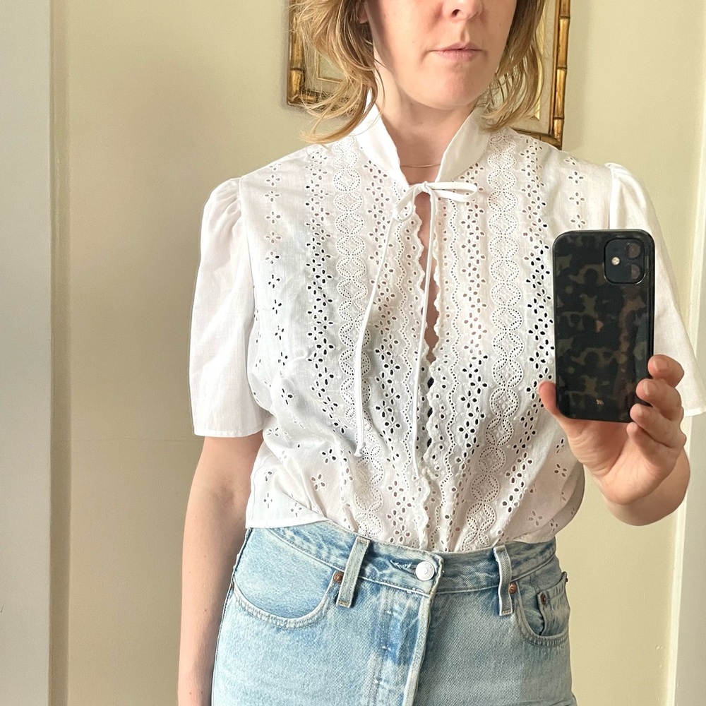 Vintage Eyelet Lace Blouse